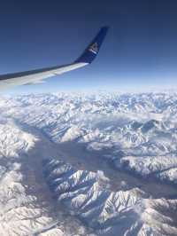 On the way to Almaty by air astana