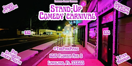 Stand-Up Comedy Carnival | The Pink Piano - Live Music Tuesday thru Friday Available For Private & Special events Saturday's
