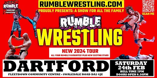 Rumble Wrestling returns to Dartford - KIDS FOR A FIVER Limited offer | Fleetdown Community Centre