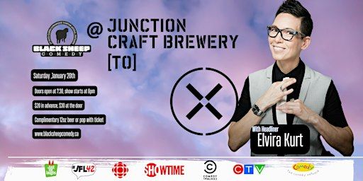 Black Sheep Comedy @ Junction Craft Brewery Featuring ELVIRA KURT | Junction Craft Brewery