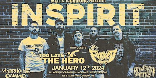 Inspirit w/ Too Late The Hero, Forked Tongue | Queen City Cinema Club