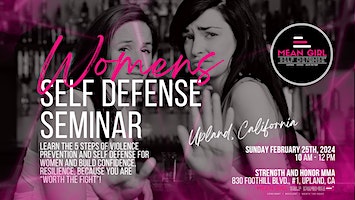 Free Womens Self Defense | Violence Prevention Seminar - Upland, CA | Strength and Honor MMA