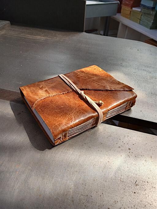 Leather Wrap Journal: Long & Link Stitch | The Velvet Mill