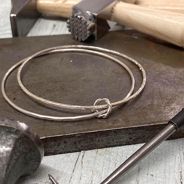 Hammered Silver Bangle Workshop | Stratford School of Jewellery