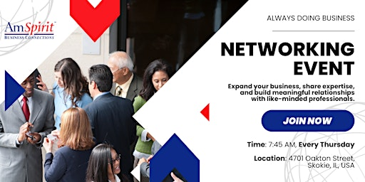 Always Doing Business Networking Event | 4701 Oakton Street, Skokie, IL, USA