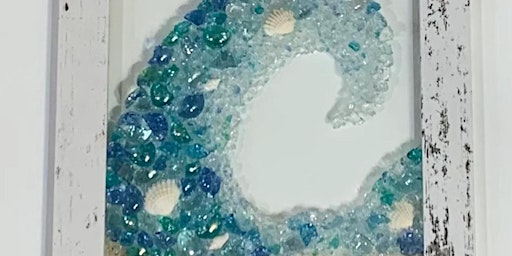 Framed 3D  Mixed Media Coastal Resin Art  Workshop | Beach House 5317