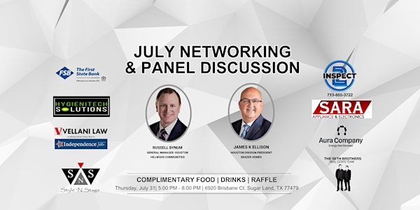 JULY NETWORKING  & PANEL DISCUSSION | 6920 Brisbane Ct