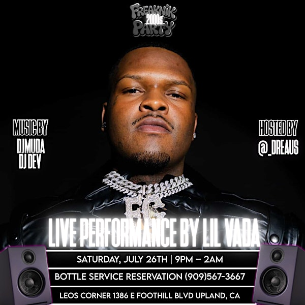 Y2K/FREAKNIK W/LIVE A PERFORMANCE BY LIL VADA! | Leos Corner Lounge & Grill