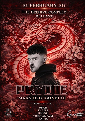 Rave Werk presents: Prydie @Club Honey Belfast 21/02/2026 | The Beehive Belfast