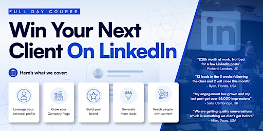 Win Clients on LinkedIn - Full Day Course - OXFORD Social Selling Training | Leonardo Royal Hotel Oxford