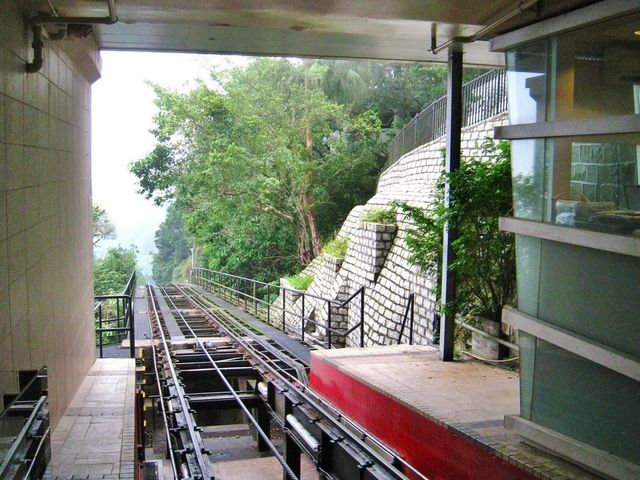 Taking the peak tram