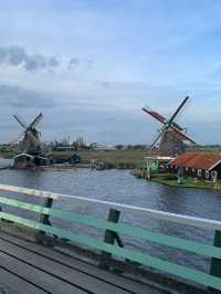 Traditional windmill at Zaanse Schans