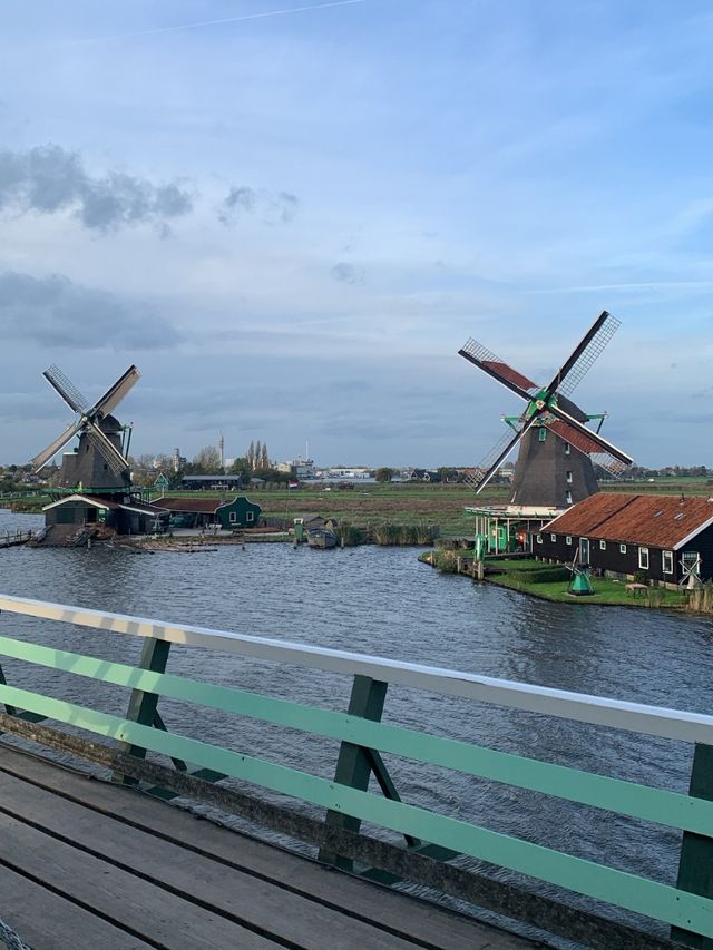 Traditional windmill at Zaanse Schans