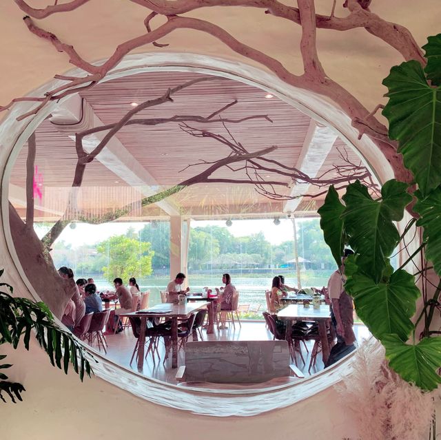 Balinese Garden River View Cafe in Kanchanaburi 🌿