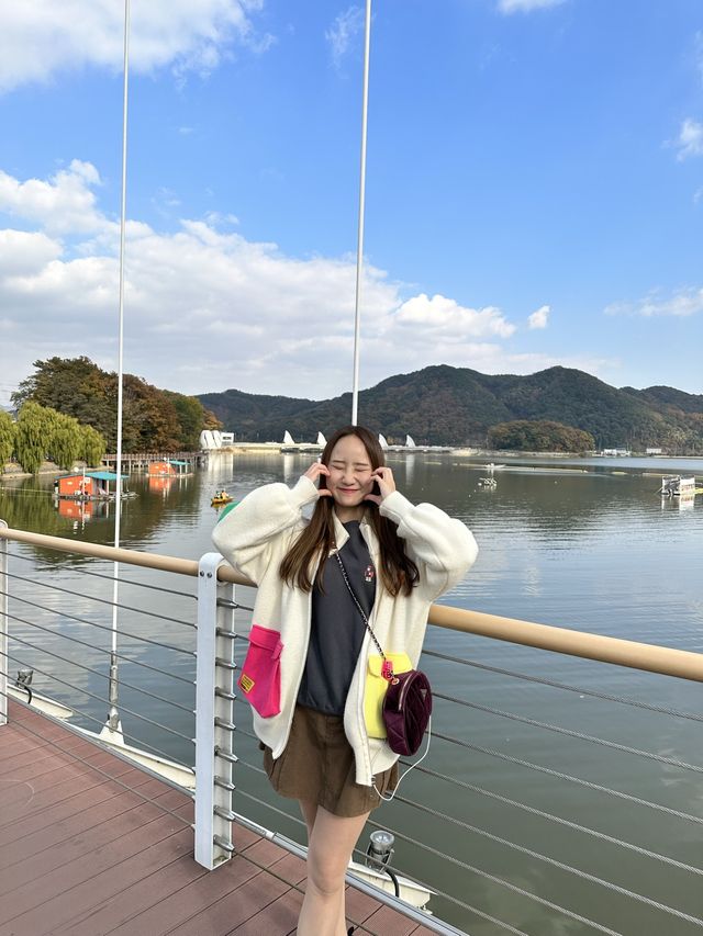 국내에서 제일 긴 모노레일과 단풍을 함께 즐길 수 있는 예당호 출렁다리🫶🏻