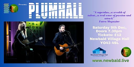 Newbald Live presents Plumhall w/ Paula Ryan | Newbald Village Hall