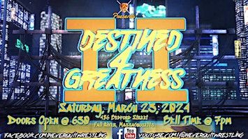 Never Quit Wrestling Presents: "Destined 4 Greatness II" | Veterans of Foreign Wars, Bedford Street, Fall River, MA, USA