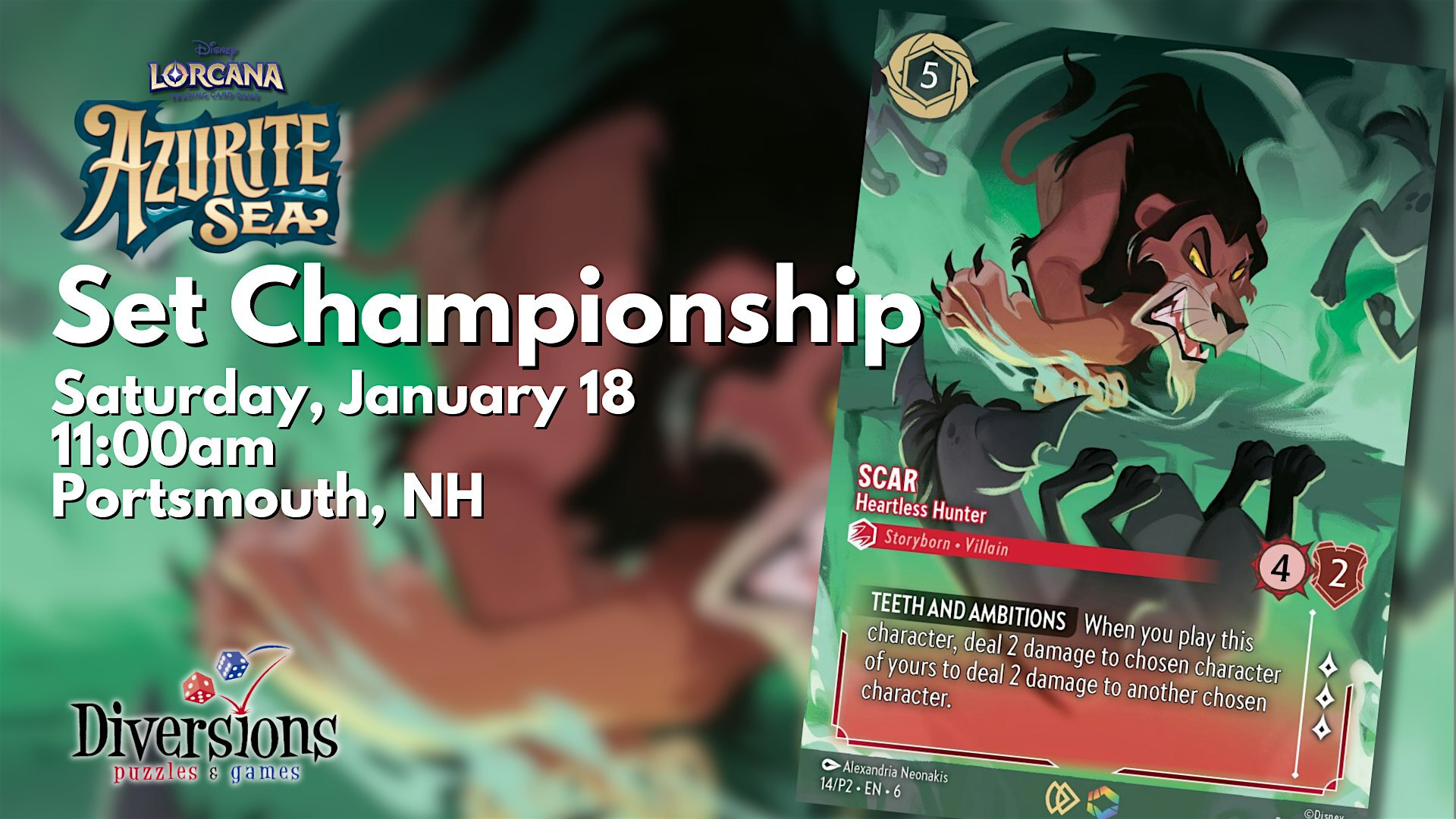 Disney Lorcana: Azurite Sea Set Championship | 123 Congress Street