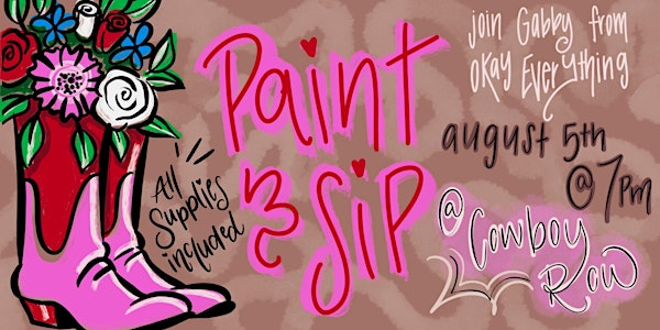 Cowboy Row x OKE Paint & Sip - Cowboy Edition | Cowboy Row Saloon & Chophouse