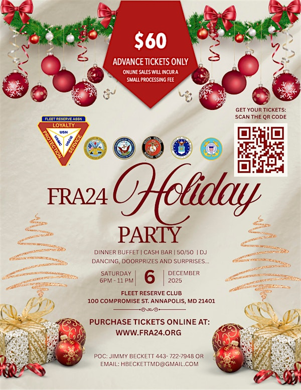 2025 FRA 24 Holiday Party | Fleet Reserve Club Of Annapolis