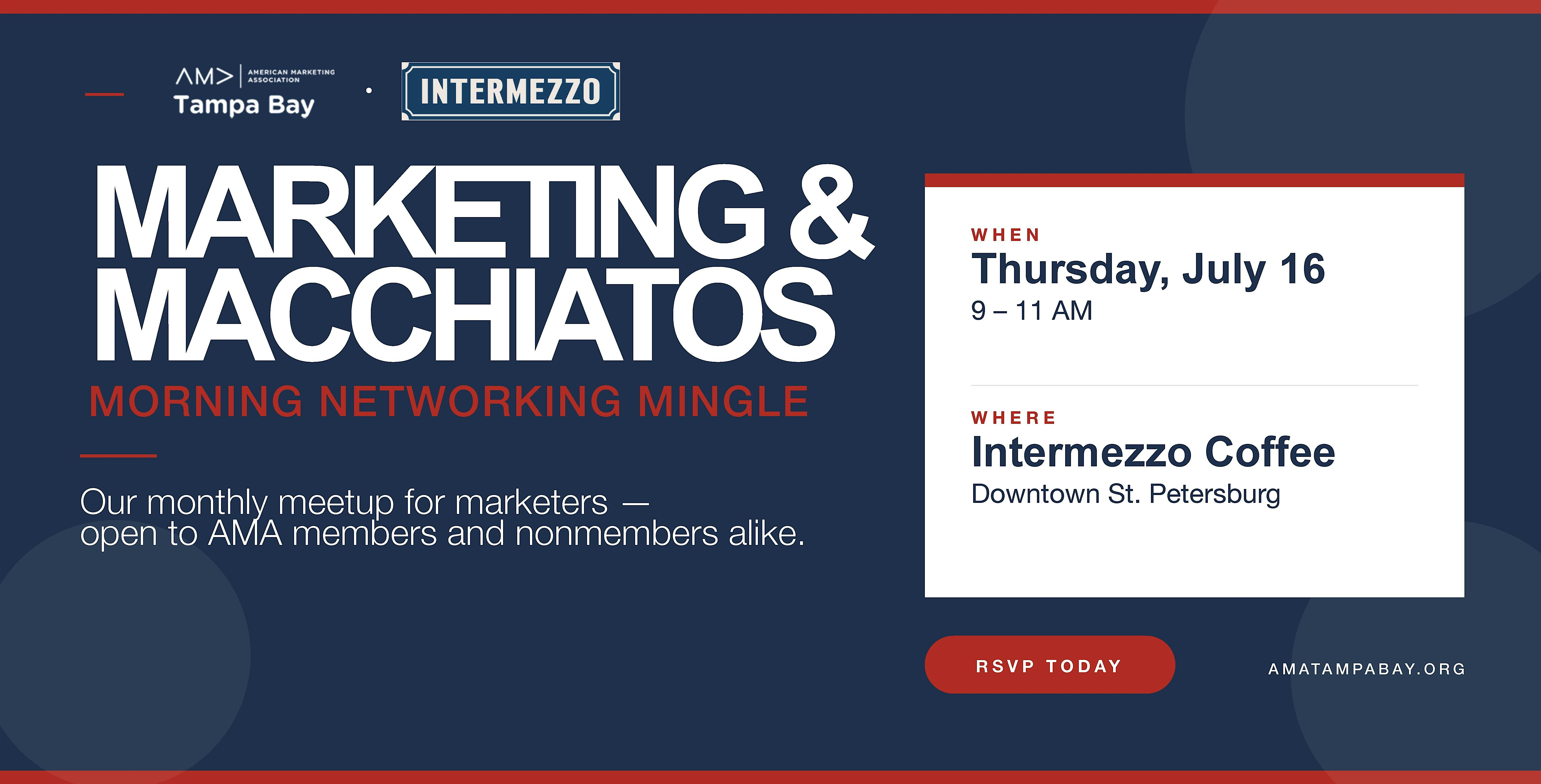 Marketers & Macchiatos: Morning Networking Mixer at Intermezzo Coffee | Intermezzo Coffee & Cocktails