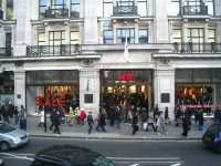 Famous shopping street in London