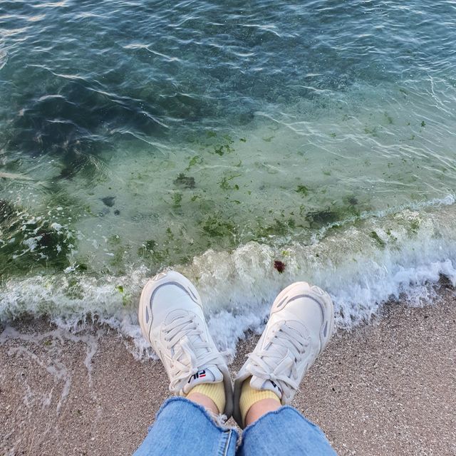 에메랄드 빛깔 맑은 바다와 노을을 구경할 수 있는 제주 협재해수욕장🌊
