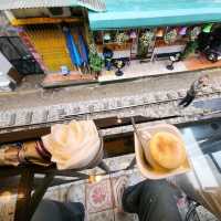 Hanoi Train rail track cafe