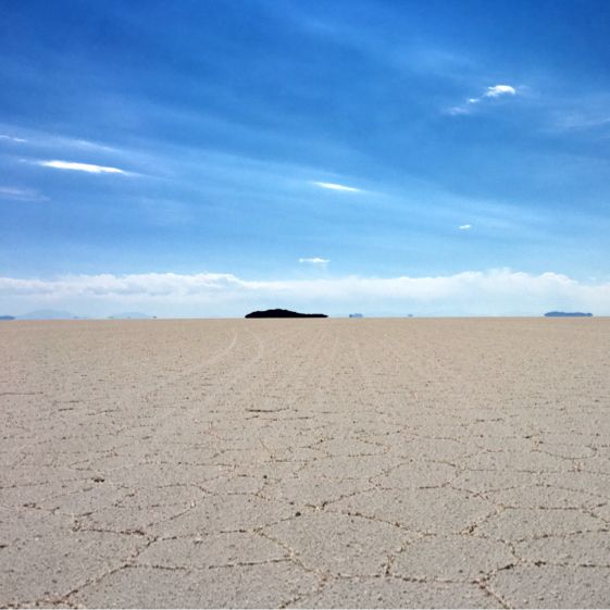 driving on the world’s largest salt flat