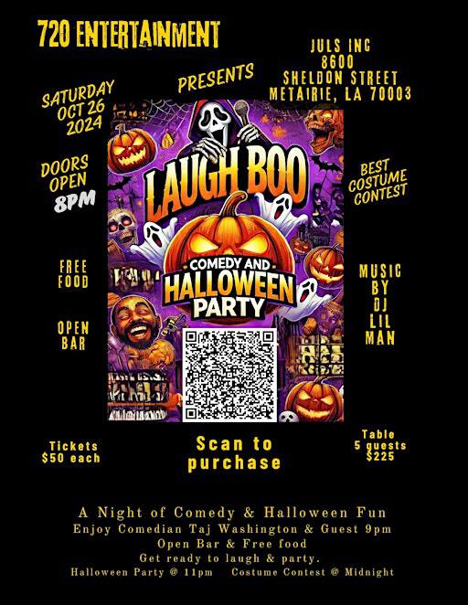 Laugh Boo: Comedy and Halloween Party | JULS Inc.