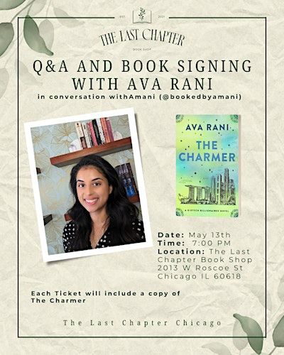 Q&A and Book Signing with Ava Rani | The Last Chapter Book Shop