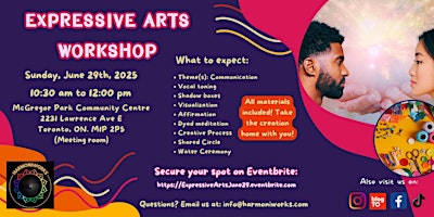 Expressive Arts Workshop for Groups | McGregor Park Community Centre