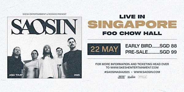 Saosin Live In Singapore 2025 | FooChow Hall