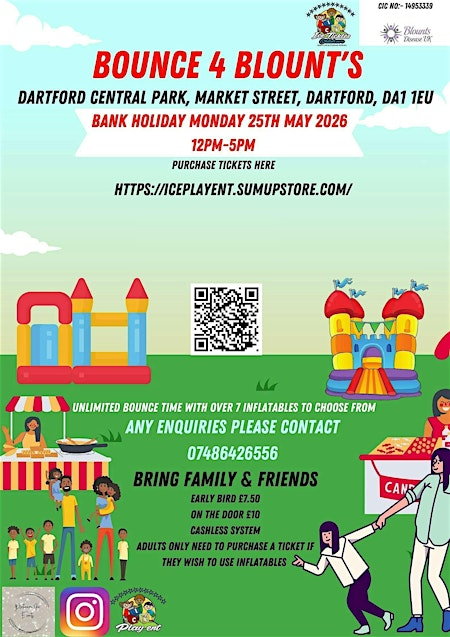 BOUNCE 4 BLOUNT's BANK HOLIDAY MONDAY 25th May 2026 | Central Park