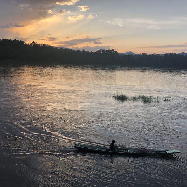 A boat trip on the Mekong River#luangprabang 