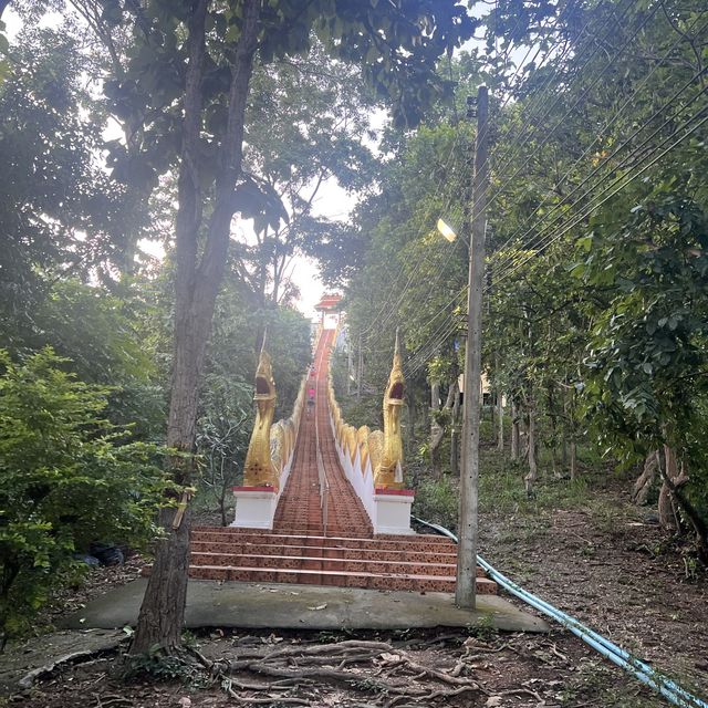 เดินขึ้นพระธาตุดอยคำ