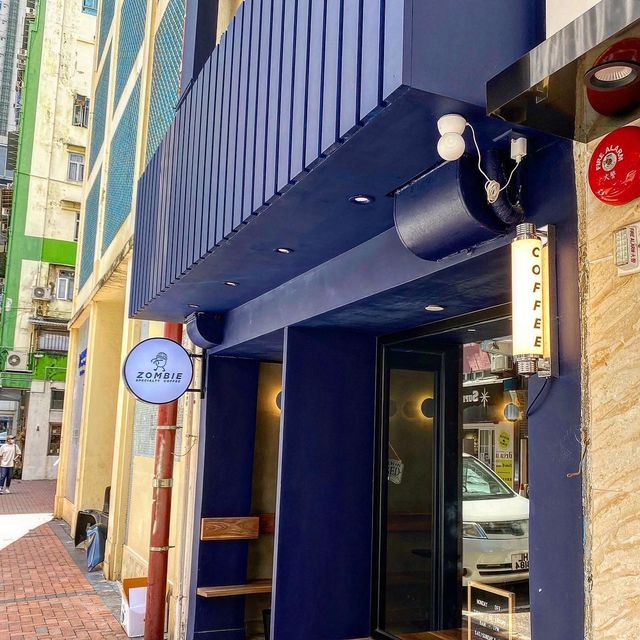 佐敦深藍色工業風cafe
