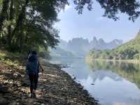 Hiking along the Li River