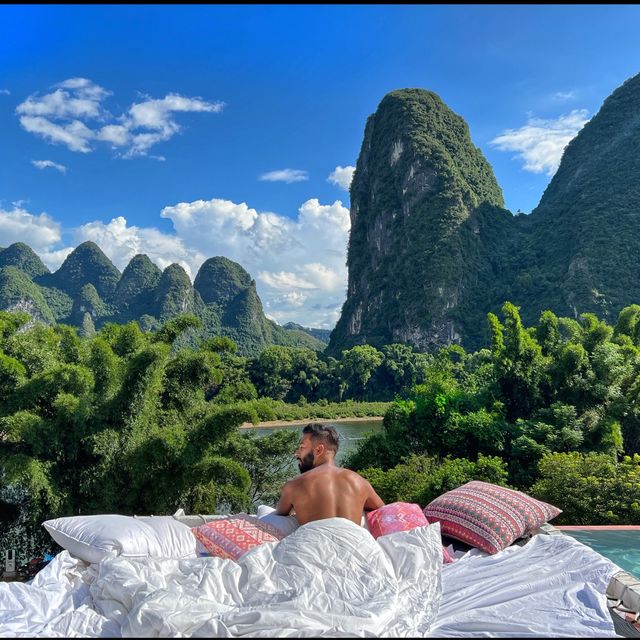 Most beautiful Bed ever in Yangshuo ❤️