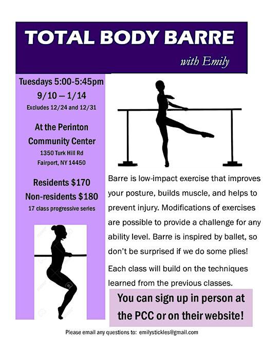 Total Body Barre | Perinton Community Center