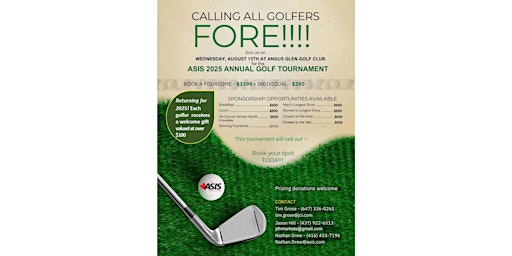 ASIS Annual Golf Tournament | Angus Glen Golf Club