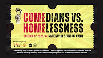 The Comedy Army Presents: COMEDIANS VS HOMELESSNESS | The Forge Comedy Club