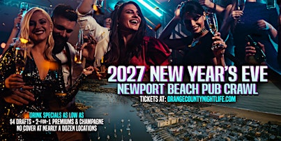 Newport Beach New Year's Eve Pub Crawl Party 2027 | Balboa Saloon ...