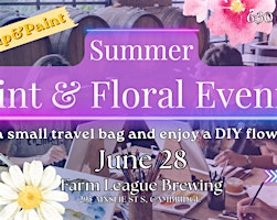 Paint & Floral: Travel bag painting workshop and DIY flower bar | Farm League Brewing