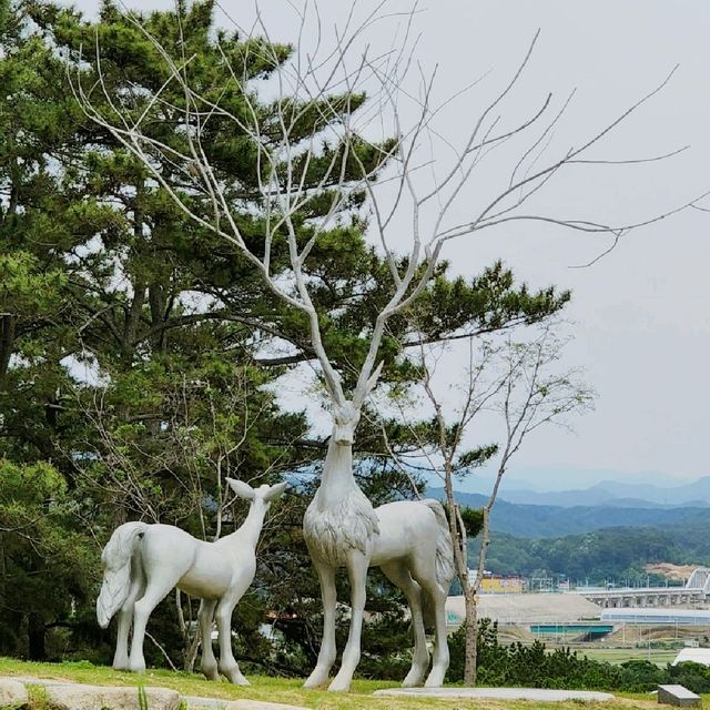 울진 왕피천케이블카의 끝에서 아이와 함께 포토타임!