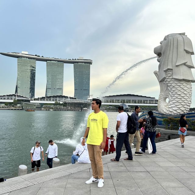 Duo Travel at Merlion Park