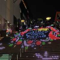 京都駅　大階段のイルミネーション