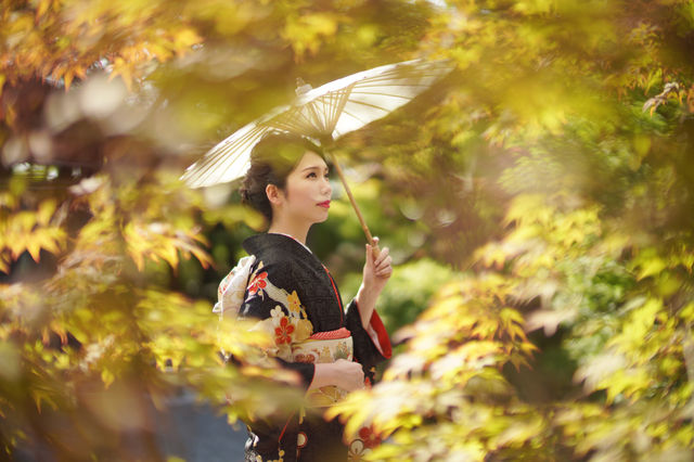 Kyoto's Nanzenji Temple is the preferred location for kimono photography.