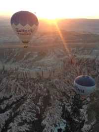 Hot air balloons in Cappadocia, Turkey.