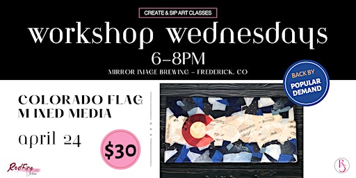 Workshop Wednesdays - Colorado Flag Mixed Media Workshop | Mirror Image Brewing